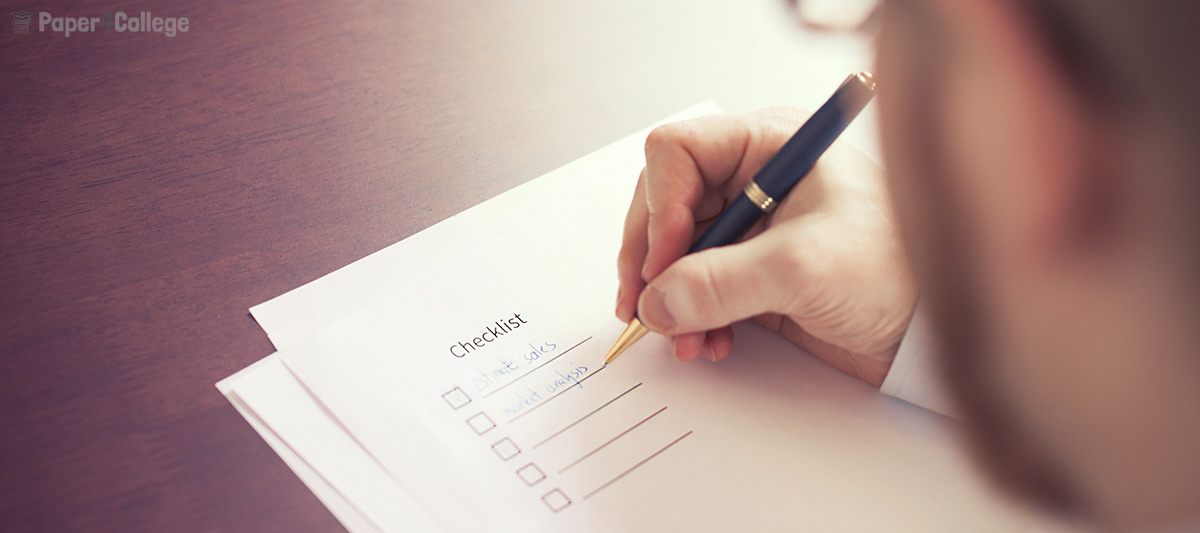 creating a checklist