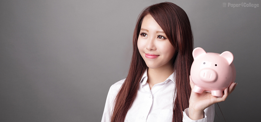 Girl Holding a Moneybox