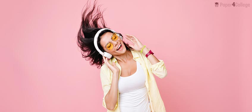 Girl Listening to Music