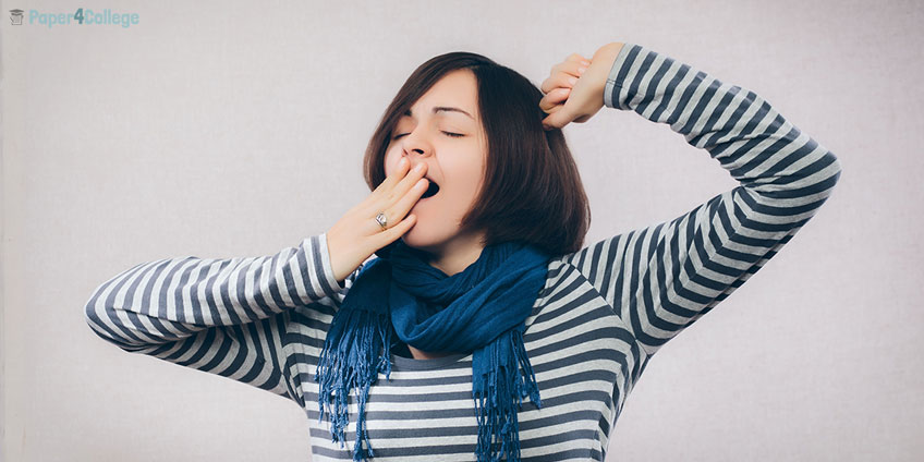 Girl Yawning