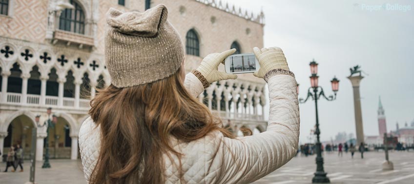 Tourist Making Photo